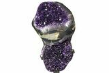Amethyst Geode With Metal Stand - Uruguay #152385-1